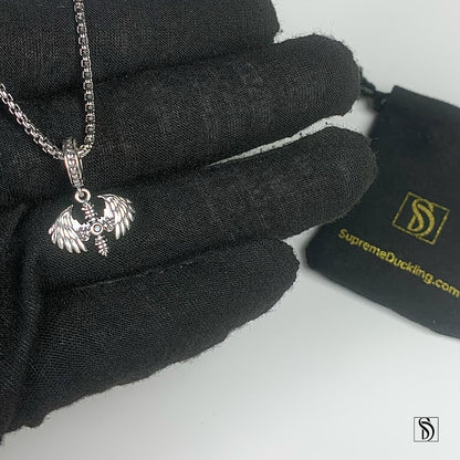 Double Angel Wings Pendant Necklace