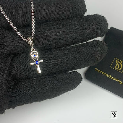 Egyptian Ankh Eye Of Horus Pendant Necklace
