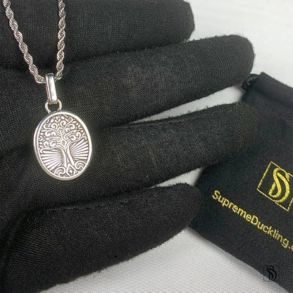 Silver Tree Of The Knowledge Of Good And Evil Necklace