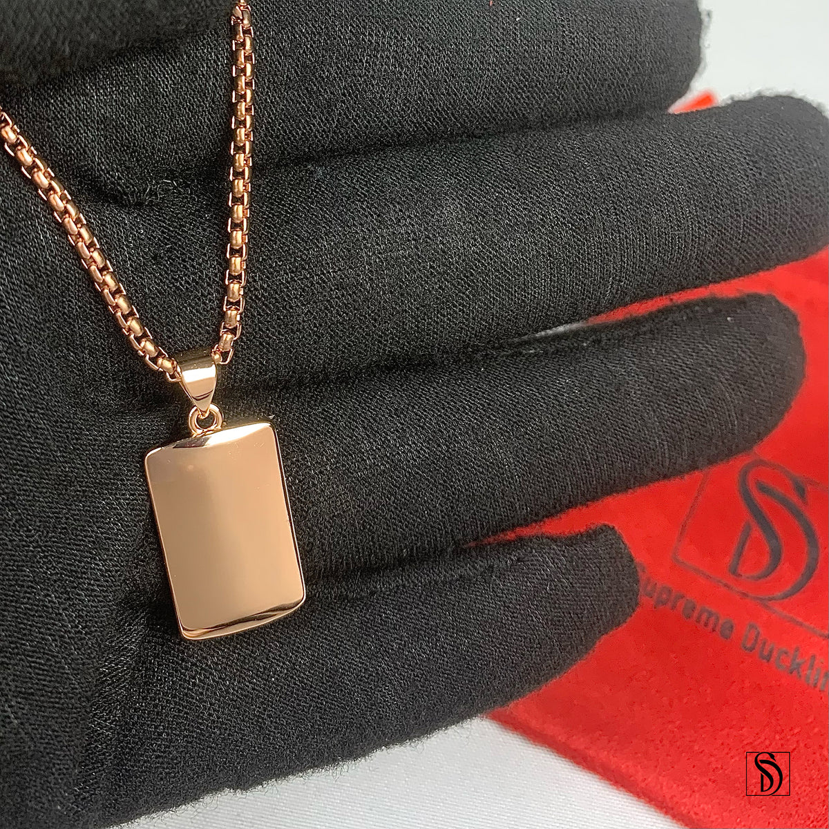 Rose Gold Simple Minimalist Pendant Necklace