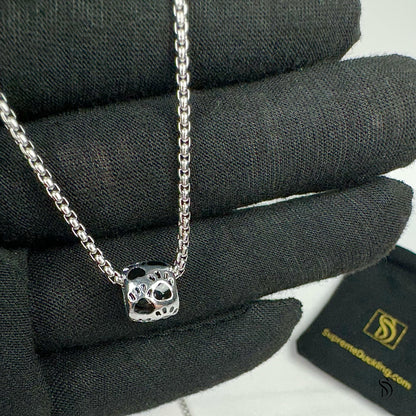 Silver Animal Paw Print Charm Necklace