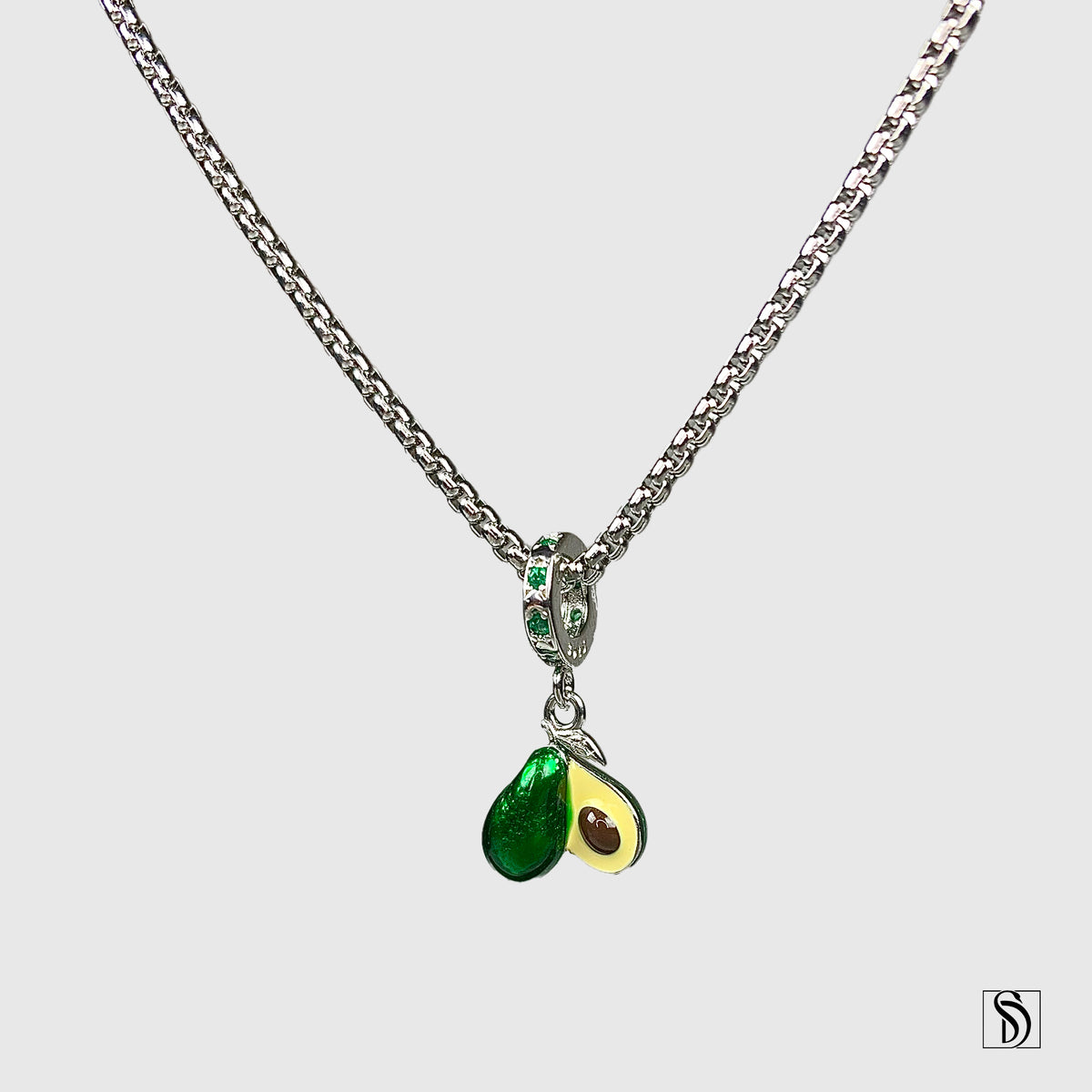 Green Avocado Gemstones Pendant Necklace