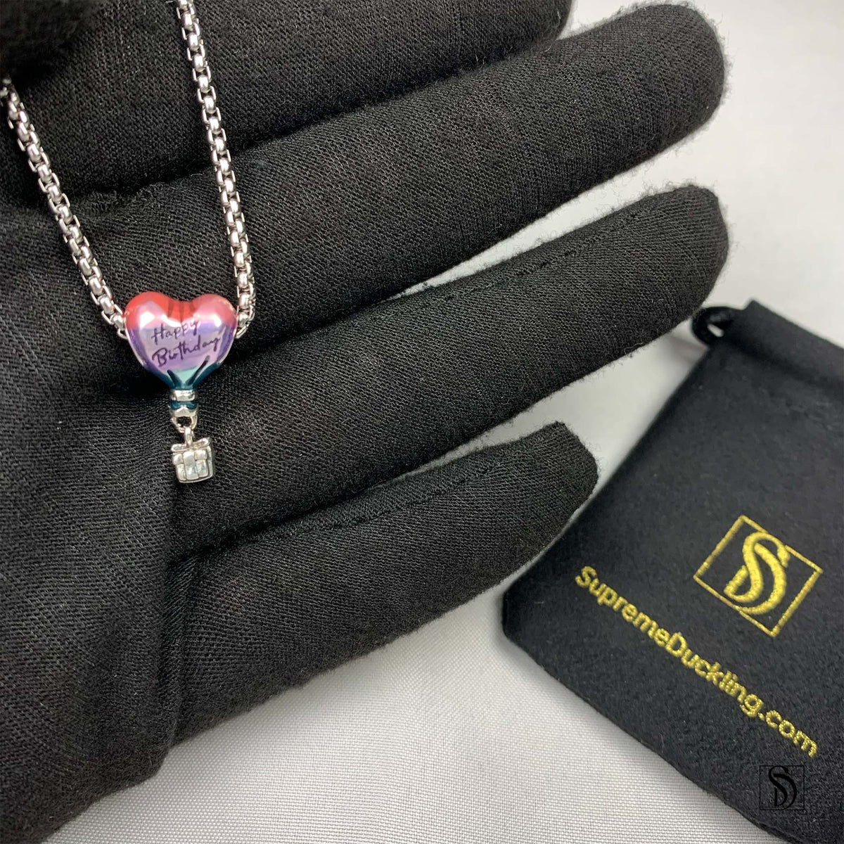 Birthday Air Balloon Pendant Necklace