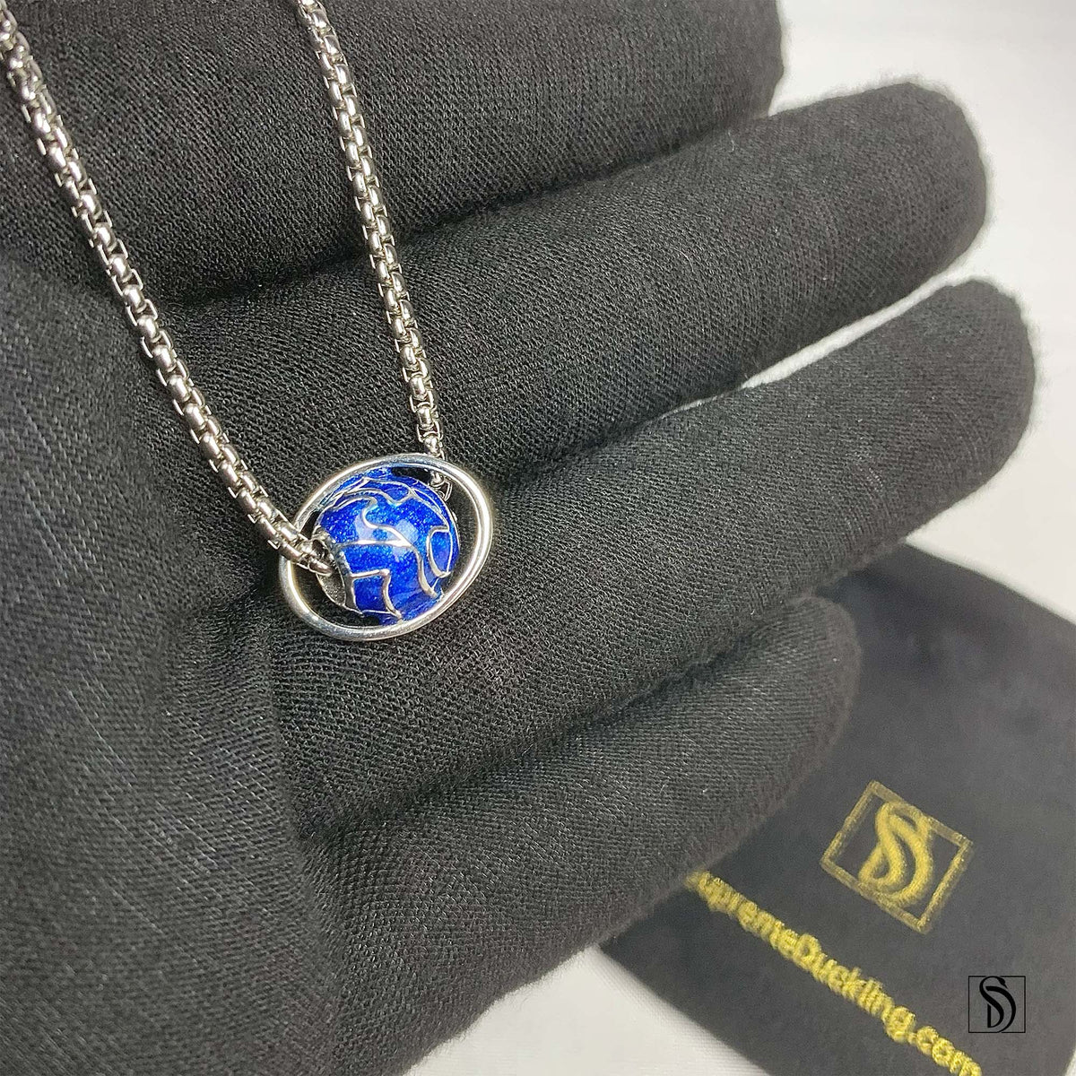Blue Planet Charm Necklace
