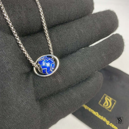 Blue Planet Charm Necklace