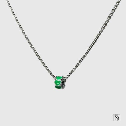 Green Heart Lucky Charm Necklace