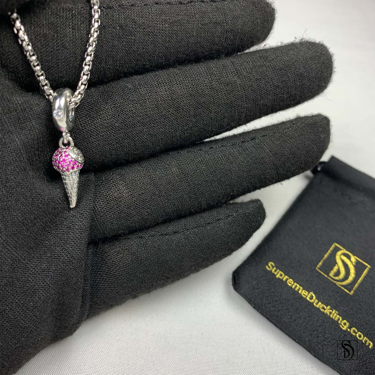 Ice Cream Cone Pendant Necklace