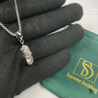 Silver Merlion Pendant Necklace