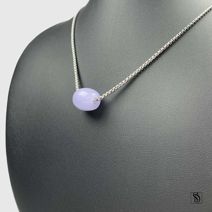 Natural Lavender Jade Pendant Necklace