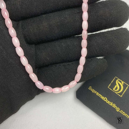 Natural Pink Ice Jade Necklace