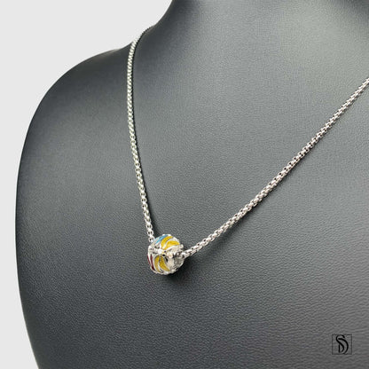 Dragonfly Colorful Gemstone Charm Necklace
