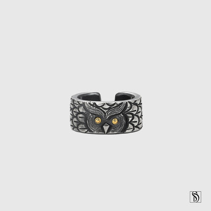 Vintage Owl Adjustable Ring