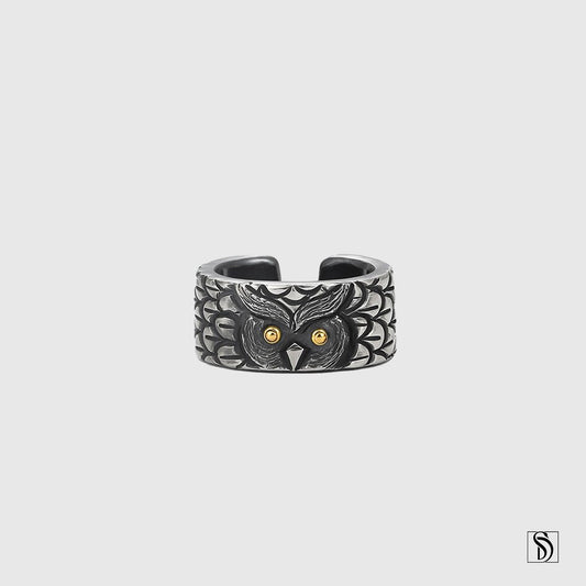 Vintage Owl Adjustable Ring