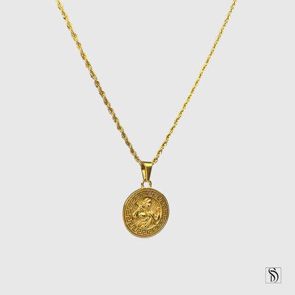 Gold Zeus Pendant Necklace