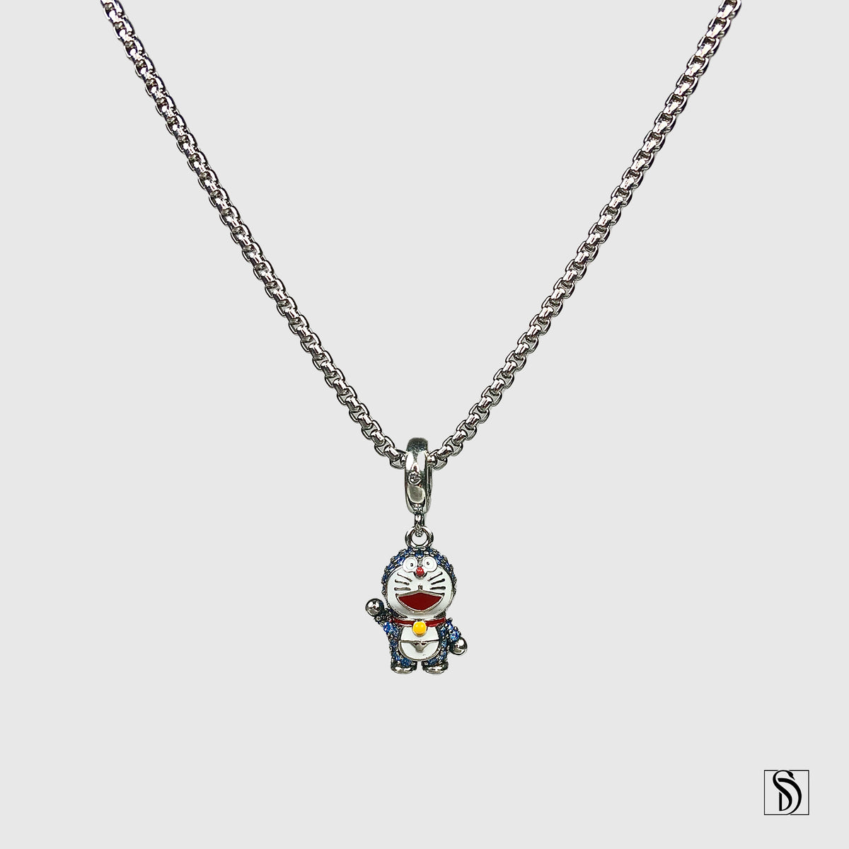 Doraemon Gemstone Pendant Necklace