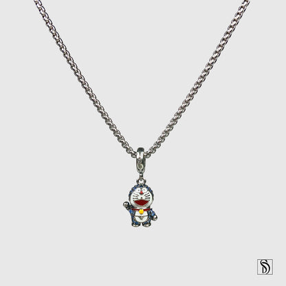 Doraemon Gemstone Pendant Necklace