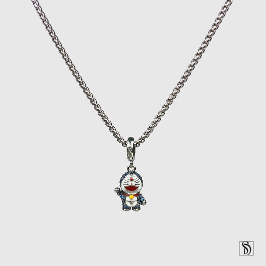 Doraemon Gemstone Pendant Necklace