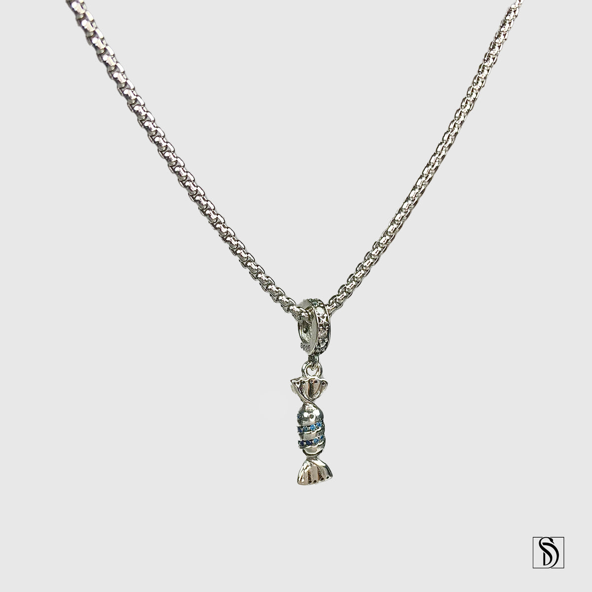 Silver Candy Gemstones Pendant Necklace
