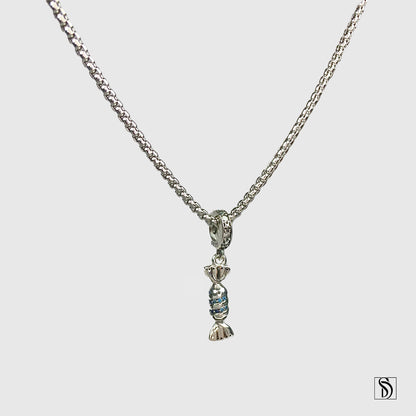 Silver Candy Gemstones Pendant Necklace