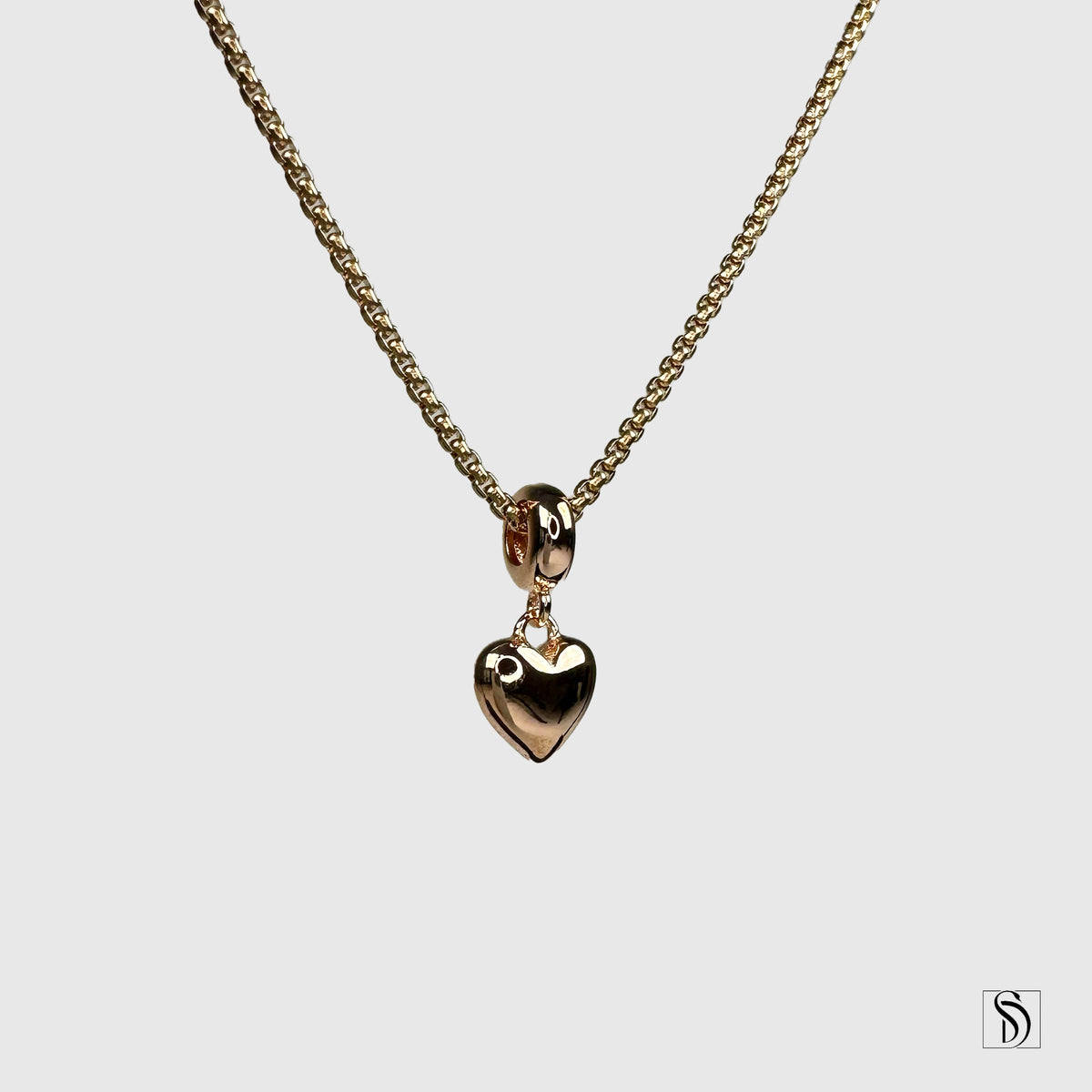 Rose Gold Heart Pendant Necklace