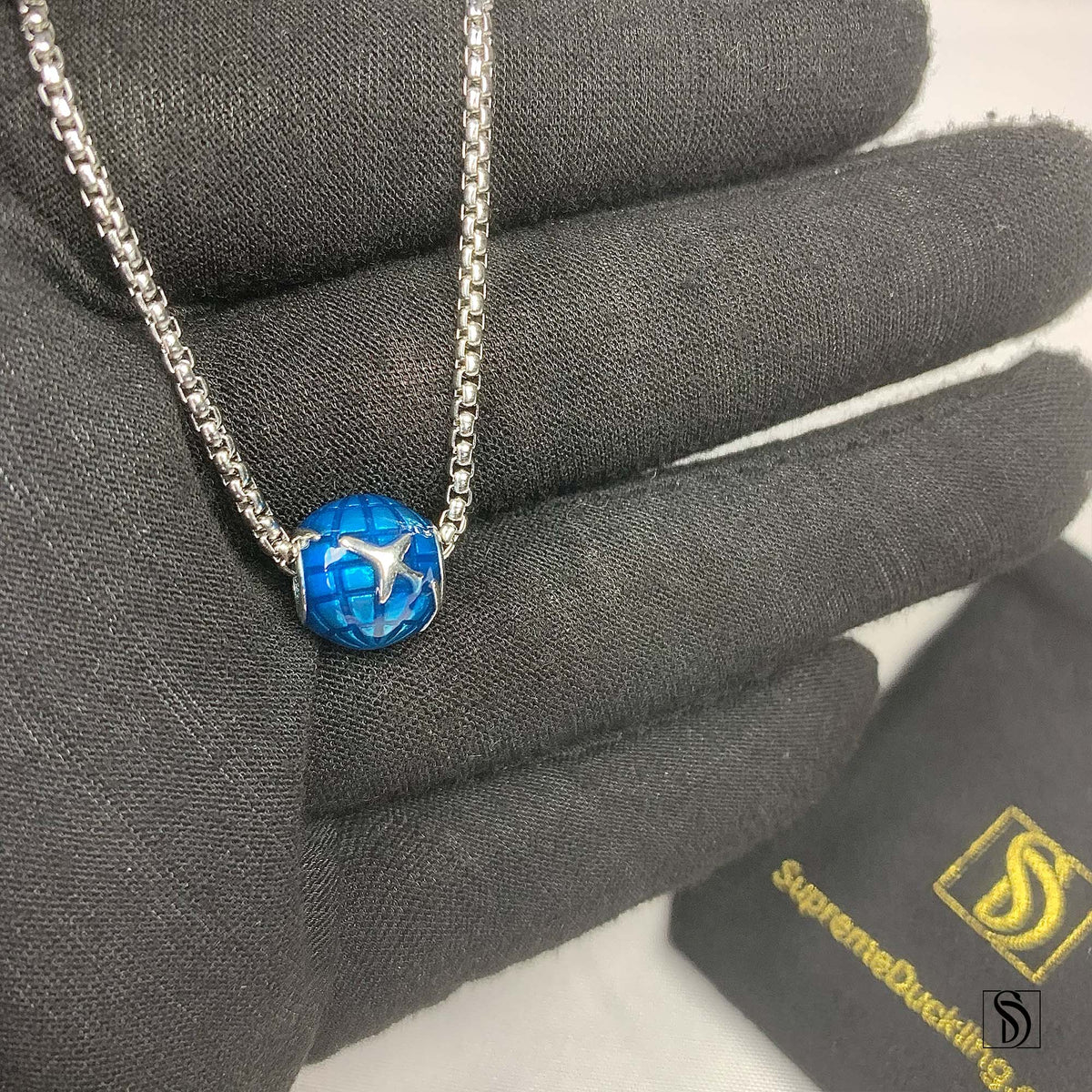 Blue Planet Charm Necklace