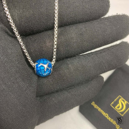 Blue Planet Charm Necklace