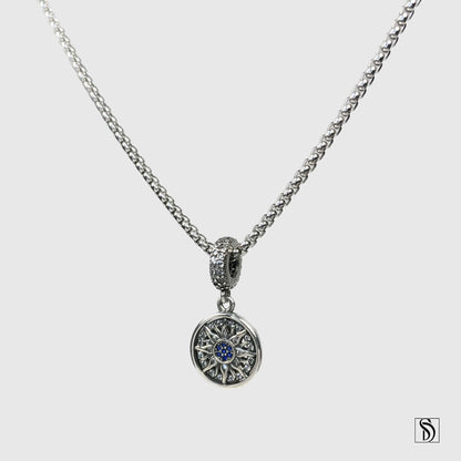Silver Sunbeam Pendant Necklace