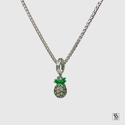 Pineapple Gemstones Pendant Necklace