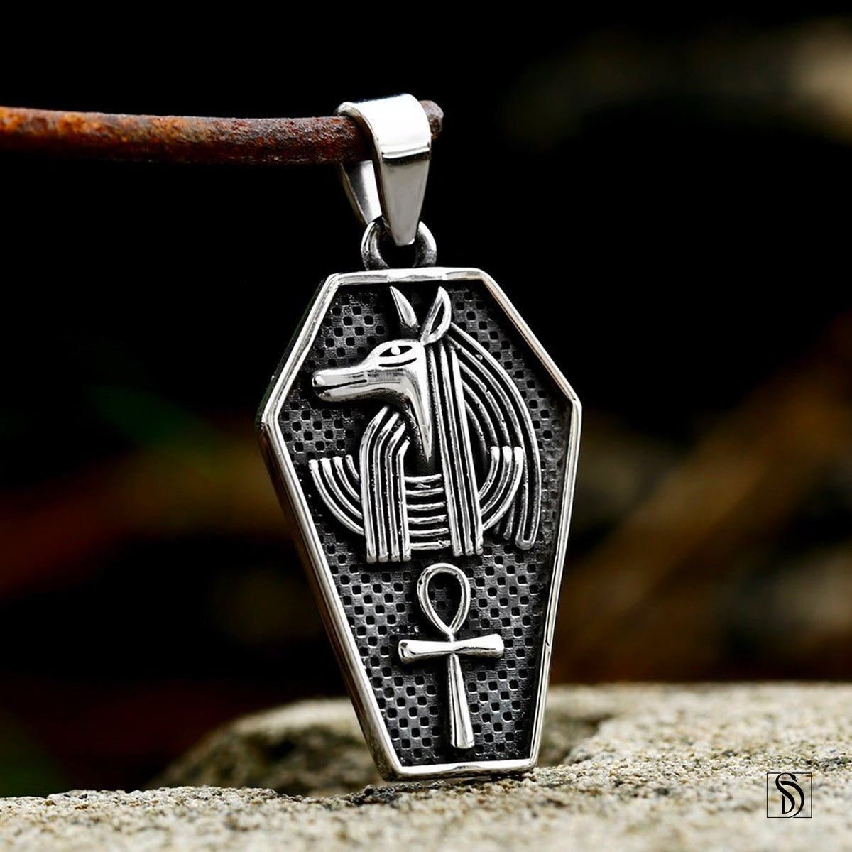 Anubis Egyptian Ankh Pendant Necklace
