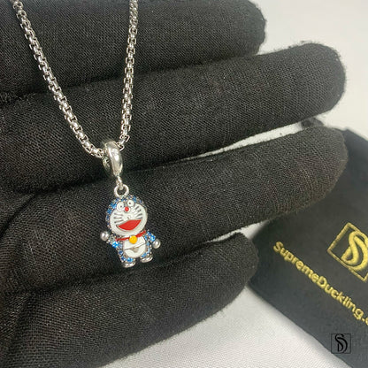 Doraemon Gemstone Pendant Necklace