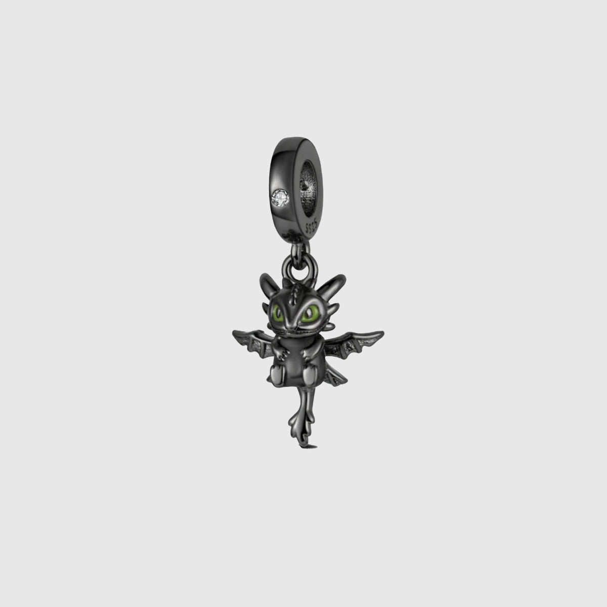 Night Fury Black Pendant Box Chain Necklace