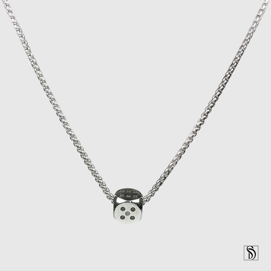 Silver Dice Charm Necklace