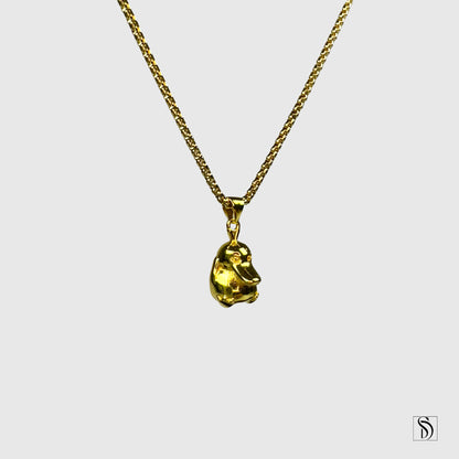 Gold Psyduck Pokemon Pokemon Pendant Necklace