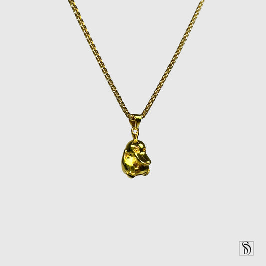 Gold Psyduck Pokemon Pokemon Pendant Necklace