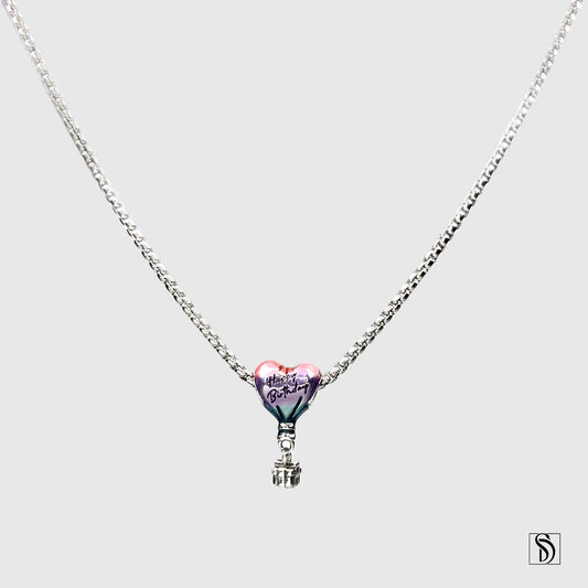 Birthday Air Balloon Pendant Necklace