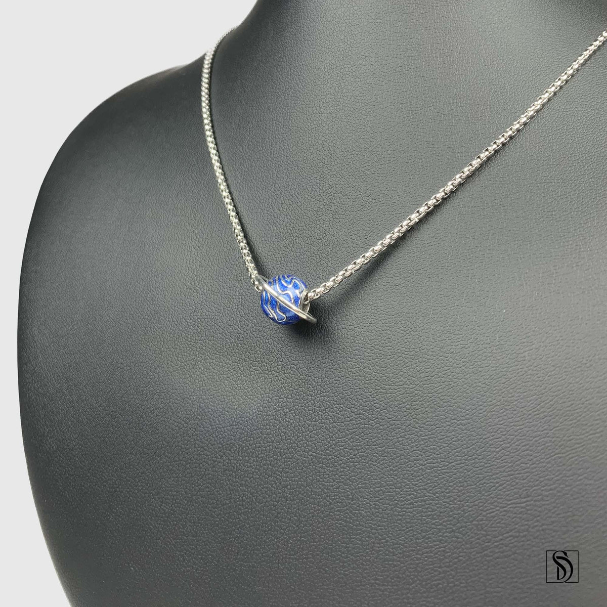 Blue Planet Charm Necklace