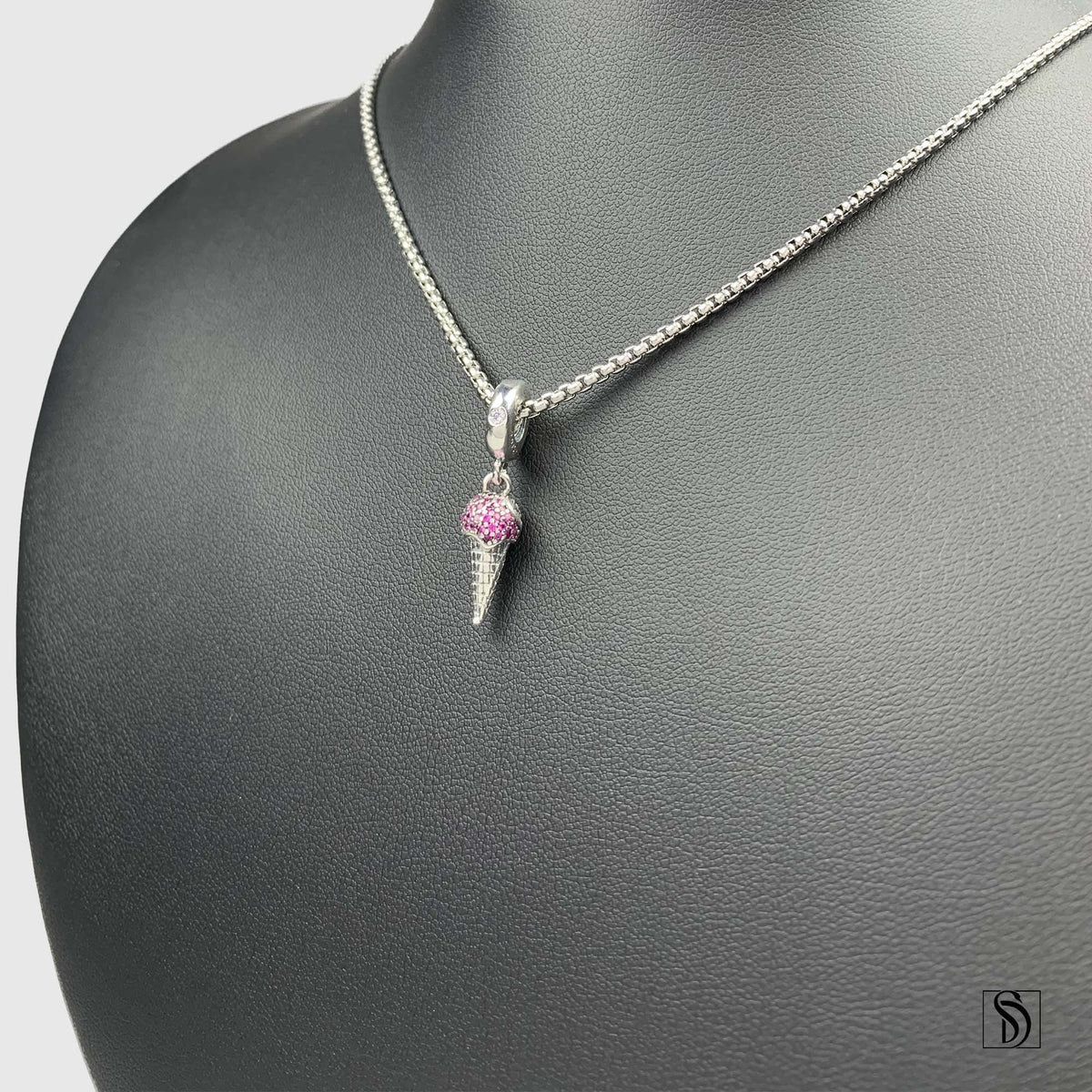 Ice Cream Cone Pendant Necklace