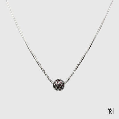 Fish Scale Gemstone Charm Necklace
