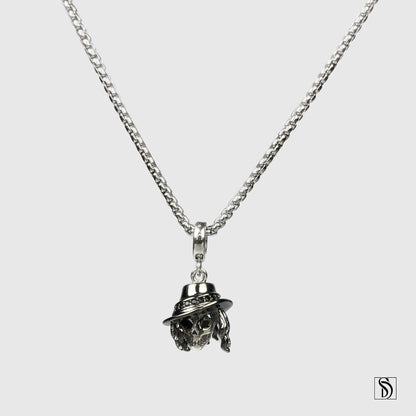 Skull Dreadlocks Gemstone Necklace