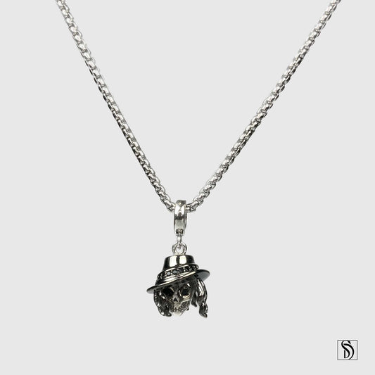 Skull Dreadlocks Gemstone Necklace