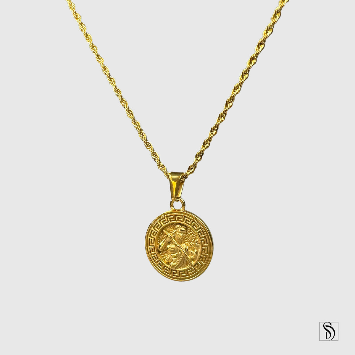 Gold Zeus Pendant Necklace