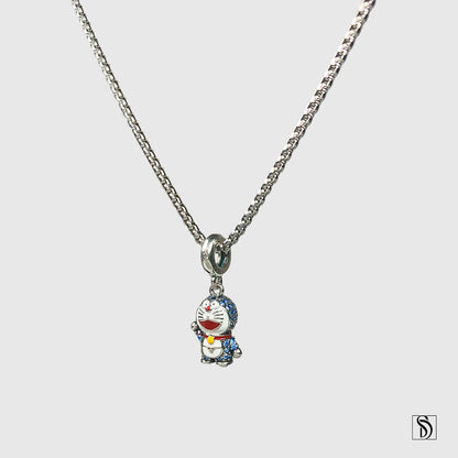 Doraemon Gemstone Pendant Necklace