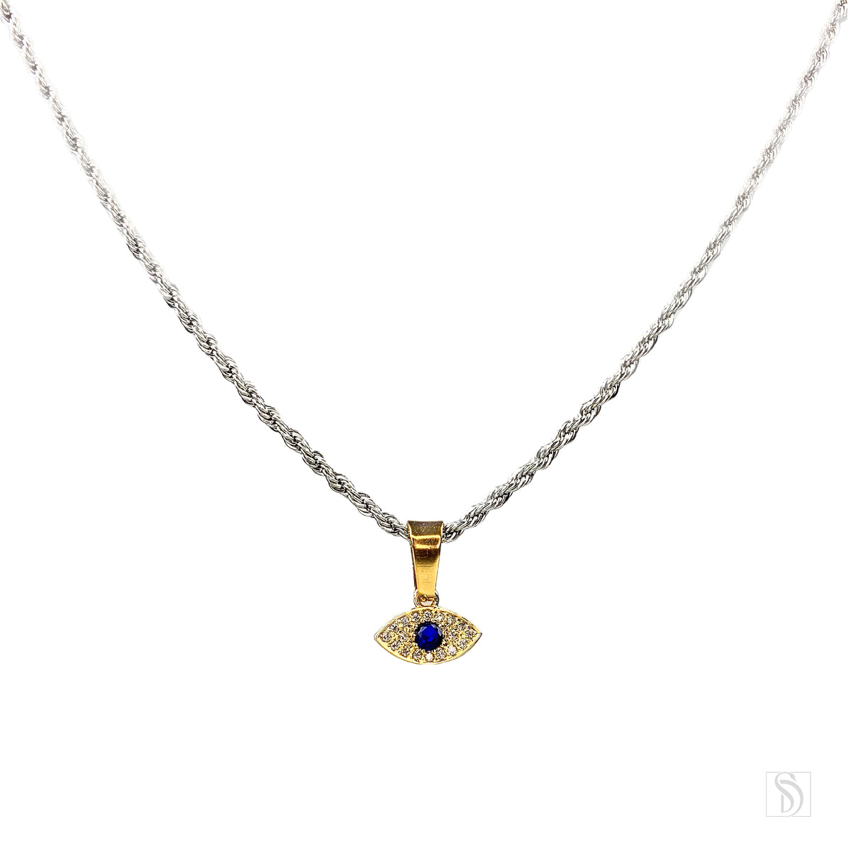 Mini Evil Eye Crystal Necklace