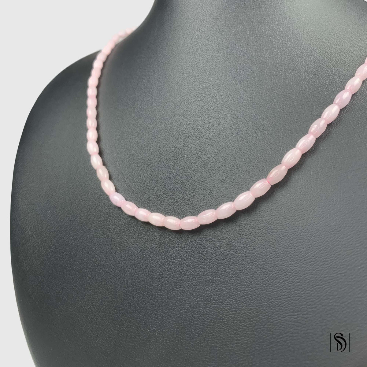 Natural Pink Ice Jade Necklace