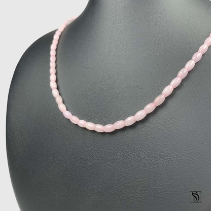 Natural Pink Ice Jade Necklace