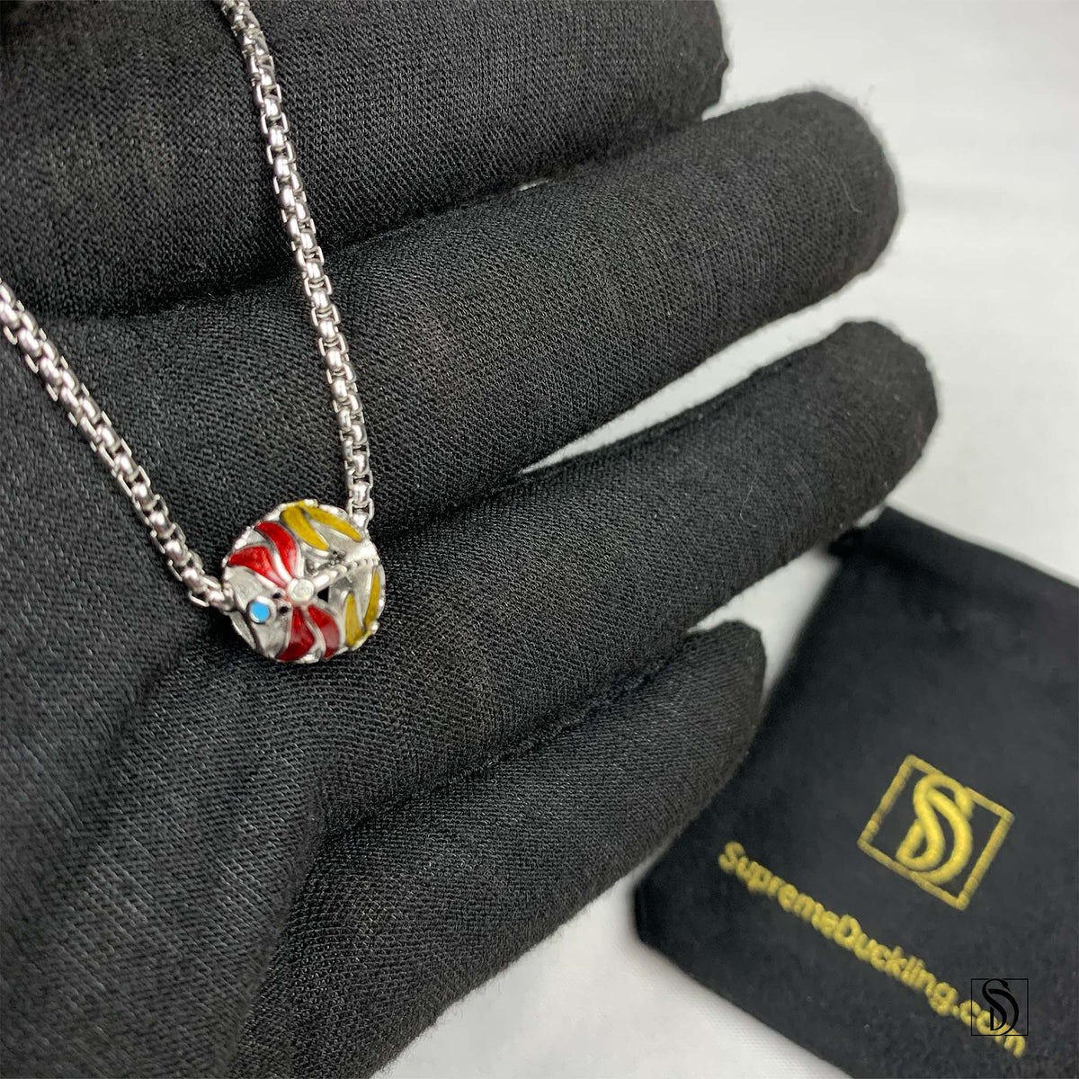 Dragonfly Colorful Gemstone Charm Necklace