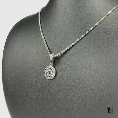 Silver Sunbeam Pendant Necklace