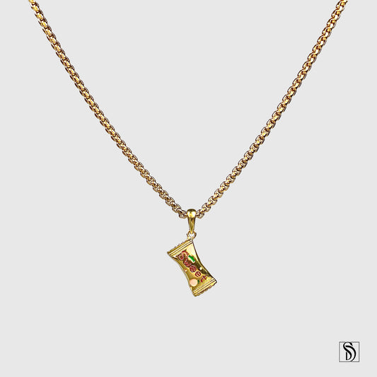 Gold Sweet Treat Candy Pendant Necklace
