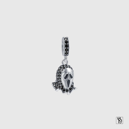 Scream Mask Gemstones Pendant Necklace