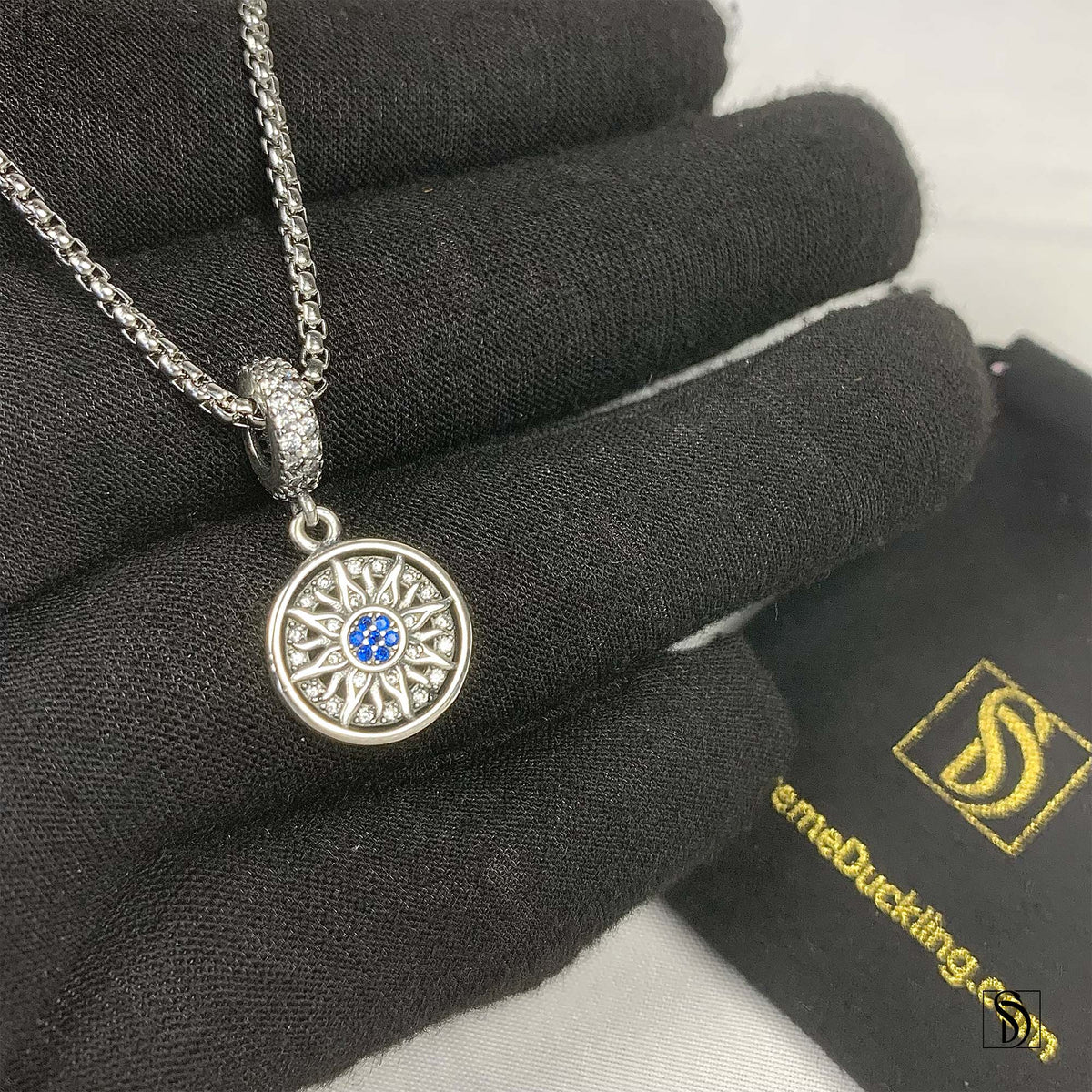 Silver Sunbeam Pendant Necklace